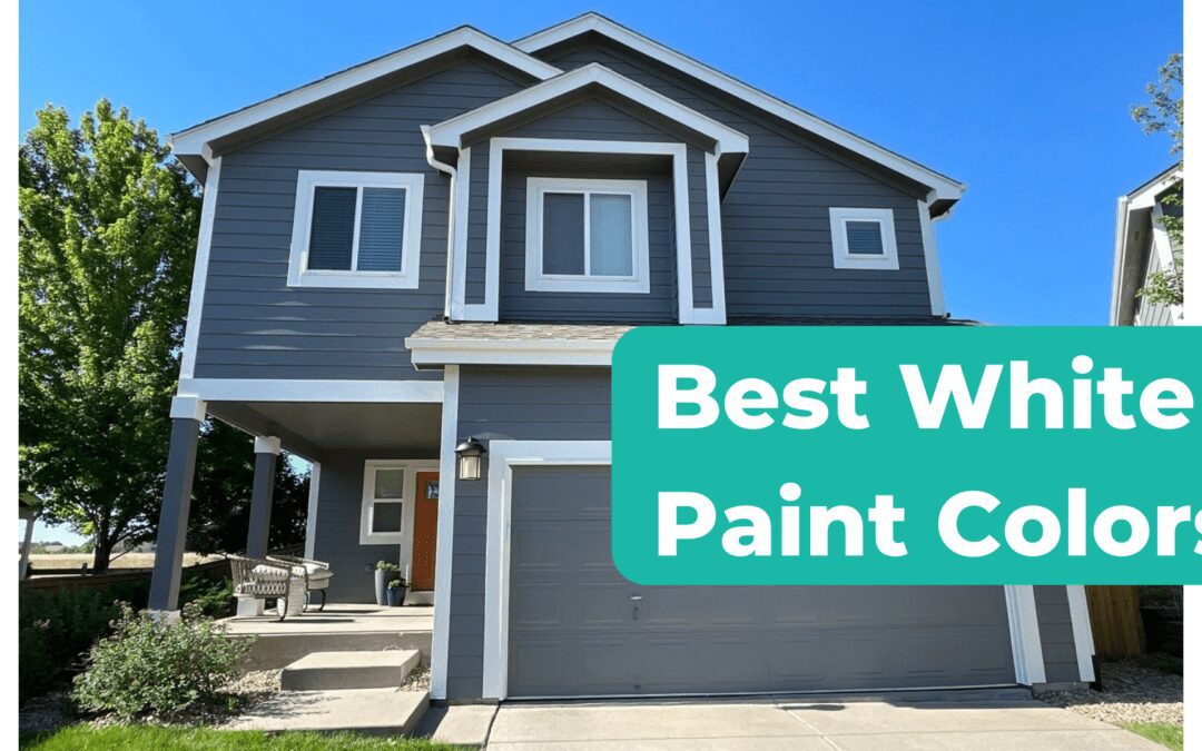 photo of home painted by Kind Home with title reading: best white paint colors