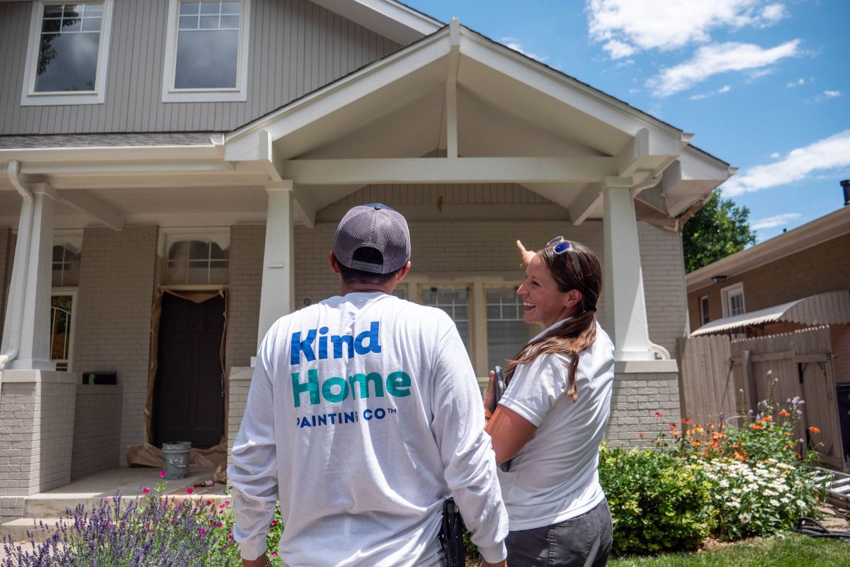 photo of kind home painters preparing a home for paint