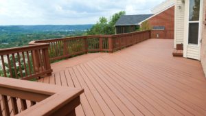 photo of a solid stain deck
