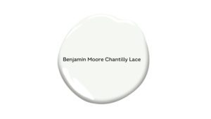 image of benjamin moore chantilly lace color swatch